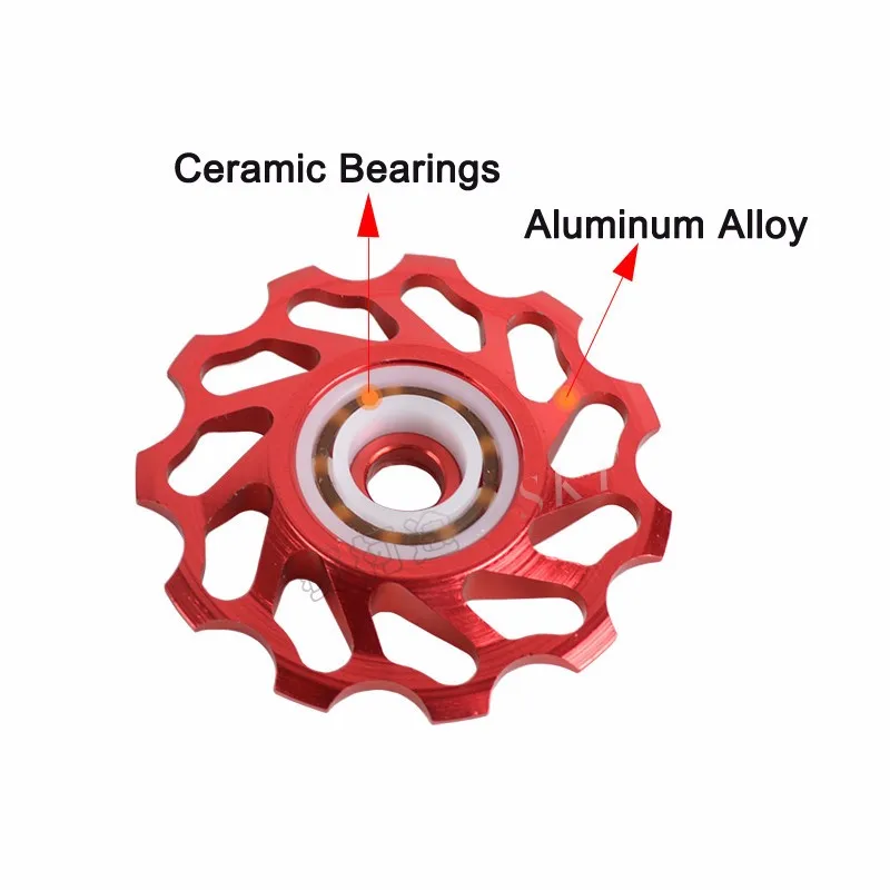 1 шт. 11 T MTB велосипед керамический Натяжной ролик дорожный Велосипедное колесо керамический подшипник шкив задний переключатель передач MTB Натяжные колеса