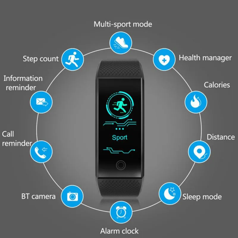 Пульсометр, спортивный мужской шагомер, цифровые часы для бега, женские, для измерения давления, для фитнеса, смарт, шаг, электронные