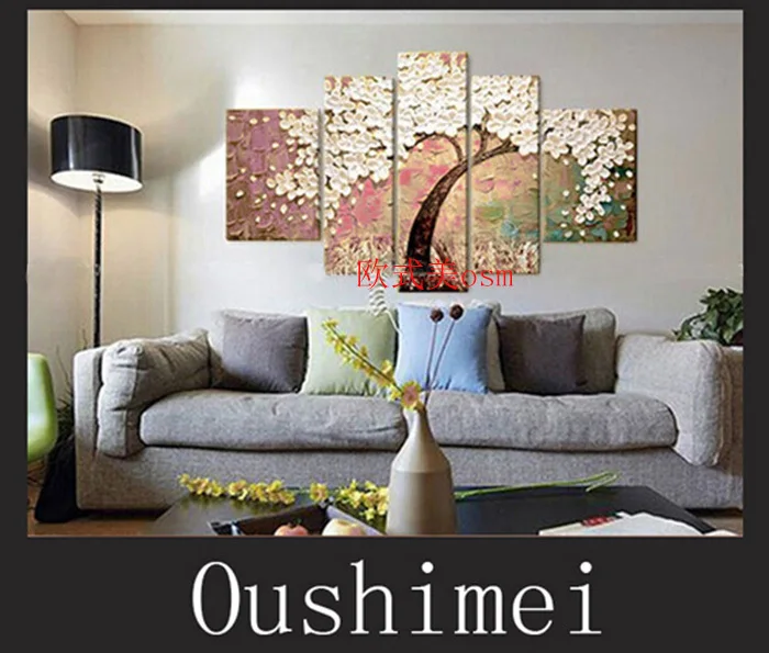 Aliexpress.com : Buy Handmade 5 Pcs Modern Picture On Canvas Abstract