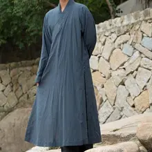 Унисекс YXS01 серый буддистский монах летние стирки хлопок и лен халаты кунг-фу форма для боевых искусств gownlay костюмы для медитации