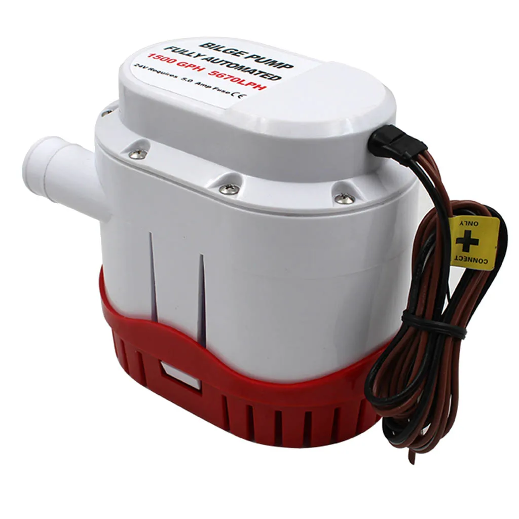 12V 1500GPH Bilge Pump Marine Boat Yacht Submersible Water Pump W// Float Switch