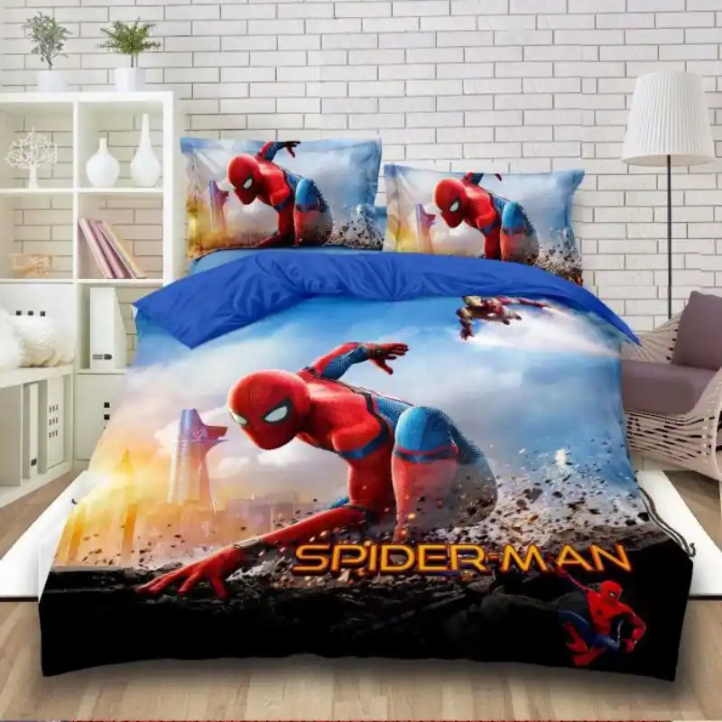 twin spiderman bed set