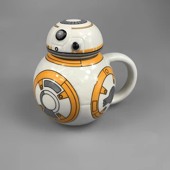 

High quality Cartoon Ceramic Robot Mug,420ml Robot Porcelain Mugs Personality Ceramic Coffee Cup with Lid Fun Tea Cup