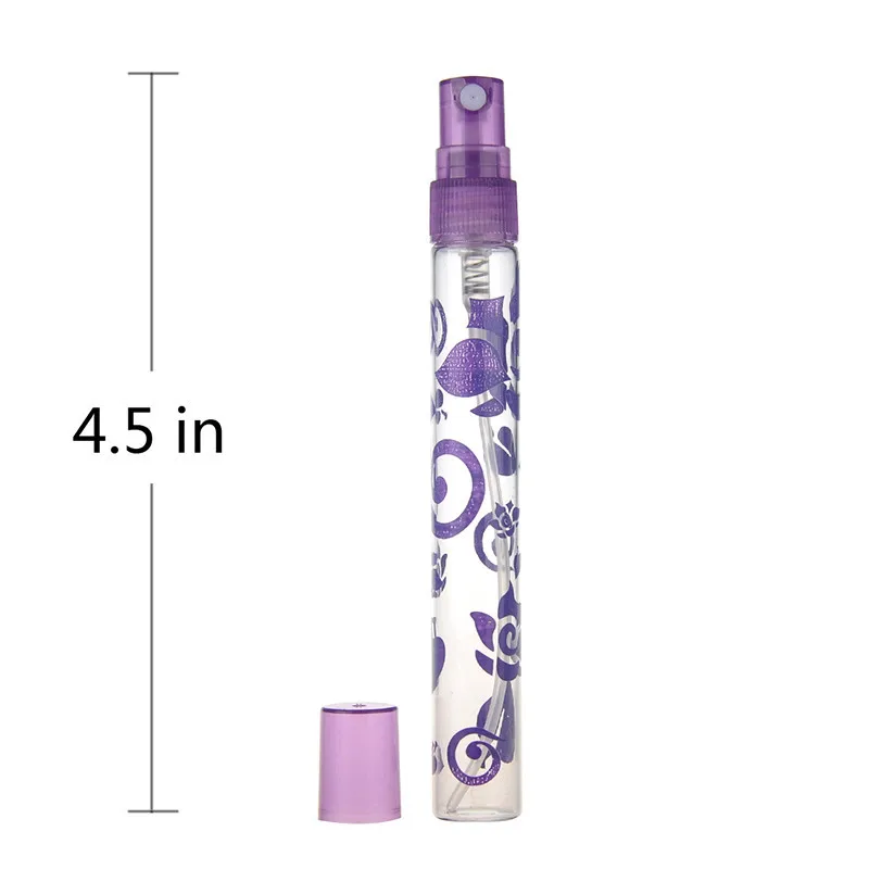 6PCSlot Refillable Rose Crystal Cut Glass10ml Spray Perfume Points Bottling Travel Portable Empty Makeup Atomizers Containers  (2)