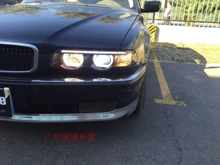 D_YL автомобильный Стайлинг для BMW E38 фары 1998-2002 E38 светодиодный фары DRL Bi Xenon объектив высокого ближнего и дальнего света габаритный, СВЧ противотуманная фара