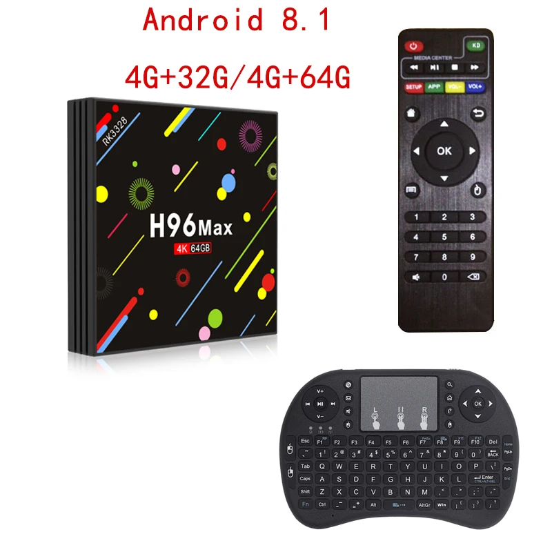 

Android 8.1 H96MAX H2 Smart TV Box 4GB RAM 32/64GB ROM RK3328 Quad Core 4K USB 3.0 WIFI Bluetooth 4.0 Media Player Set top box