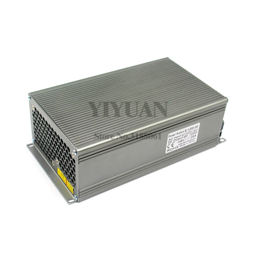 Мощный источник питания dc 48 V 25A 1200 W Регулируемый переключатель переключения адаптер питания, Трансформатор 110 220 V ac-dc SMPS для шаговых двигателей