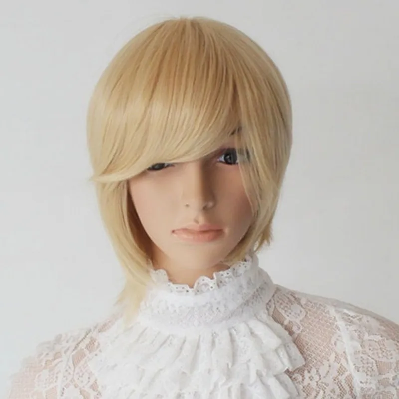 Female Short Blonde cosplays Bob Peluca lace front headwear For Woman