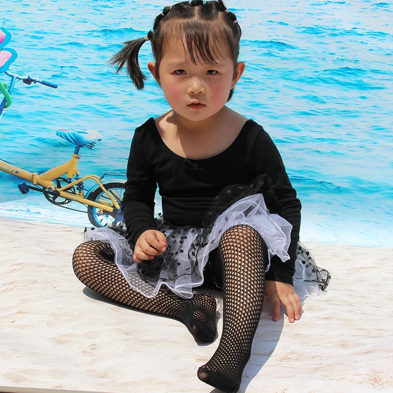 

Children Tights Nylon Girl Summer Mesh Tight pantyhose girl baby tights girls stockings tights kids Black