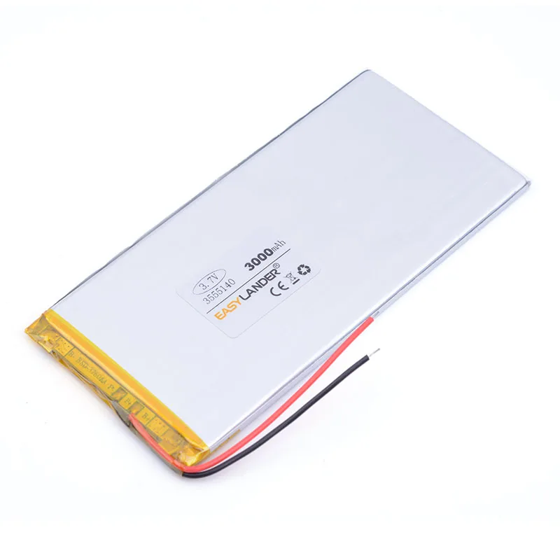 3555140 3.7V 3000mah (polymer lithium ion battery) Li ion battery for