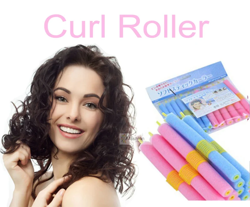 12pcs Magic Soft Foam Bendy Hair Rollers Curlers Flexi Cling Curling