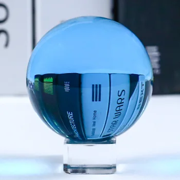 

6 CM Blue Magic Crystal Glass Healing Sphere Ball Craft Gift Asian Rare Quartz Feng Shui Crystals neo spheres For home decor