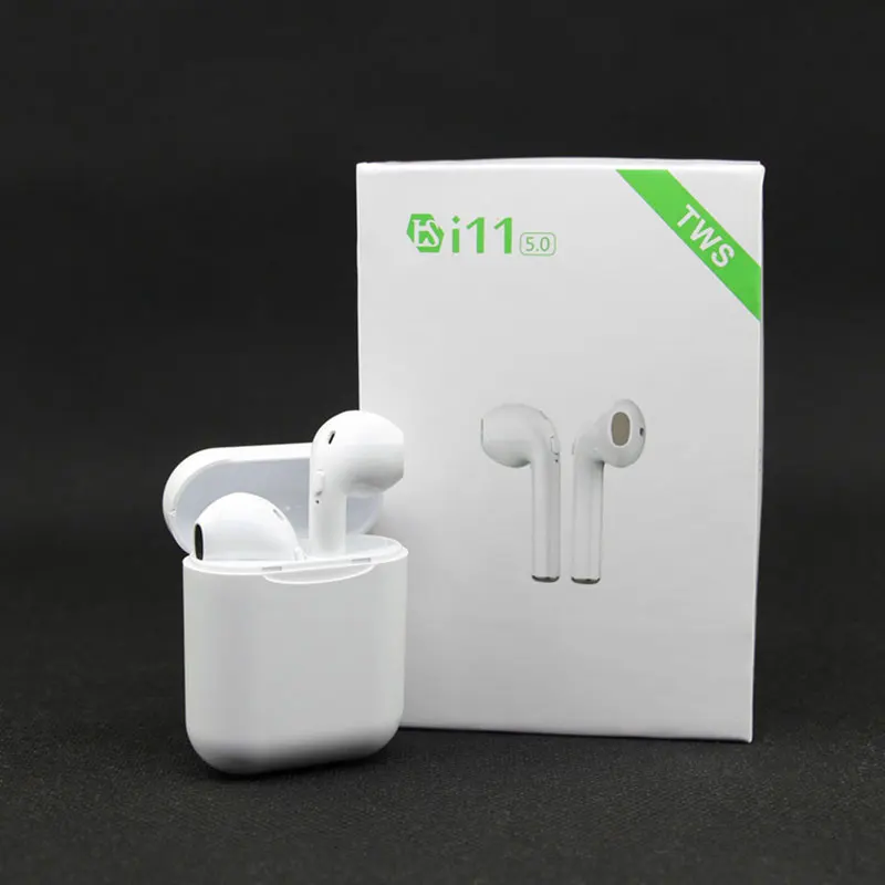 

i11 TWS Bluetooth 5.0 Wireless Earphones Earpieces mini Earbuds With Charging Box Mic For Iphone Xiaomi LG Smart Phone