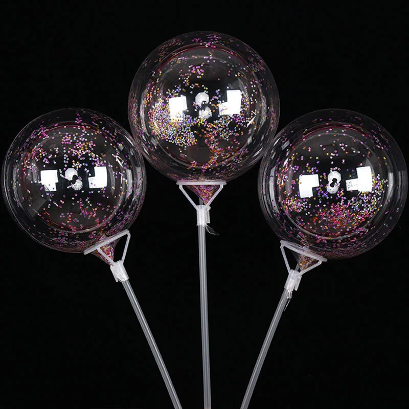 1 шт DIY большие воздушные шары с пузырьками, прозрачные звезды, блестящие конфетти, порошковые шары, прозрачные ПВХ, свадебные декоративные гелиевые круглые шары Bobo