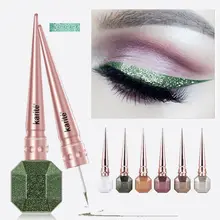 1 шт., Алмазный макияж для глаз, жидкая подводка для глаз, карандаш, перламутровый мерцающий металлический пигмент, долговечный макияж для глаз, инструмент, легко носить, 6 цветов