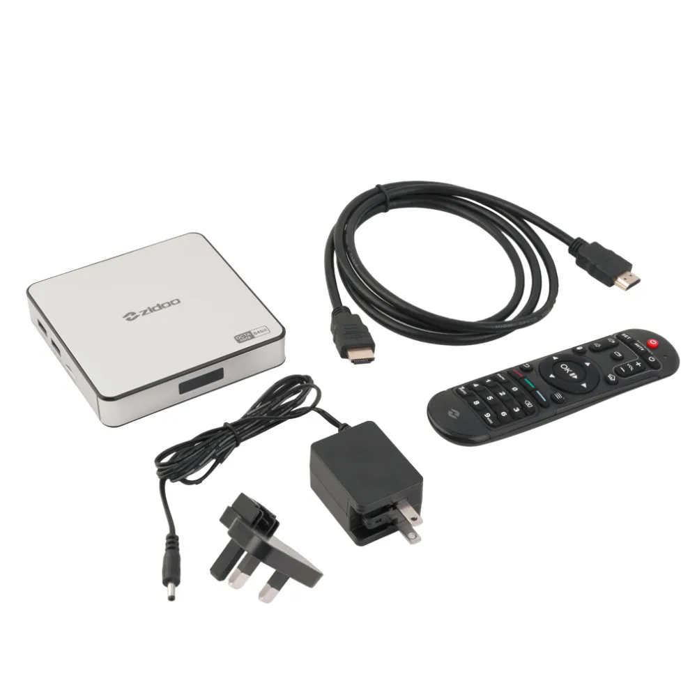 New High Quality ZIDOO X6 TV BOX RK3368 2G/16G 802.11AC WIFI Bluetooth 3D MINI PC UK Plug Hot Promotion