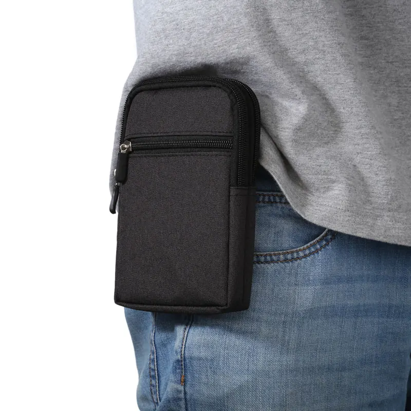 

Universal 6.3'' Cowboy Cloth Phone Pouch Belt Clip Bag for iPhone 7 6 6S Plus 5 5S 4 4s Fashion Pen Slot Case for Samsung Galaxy