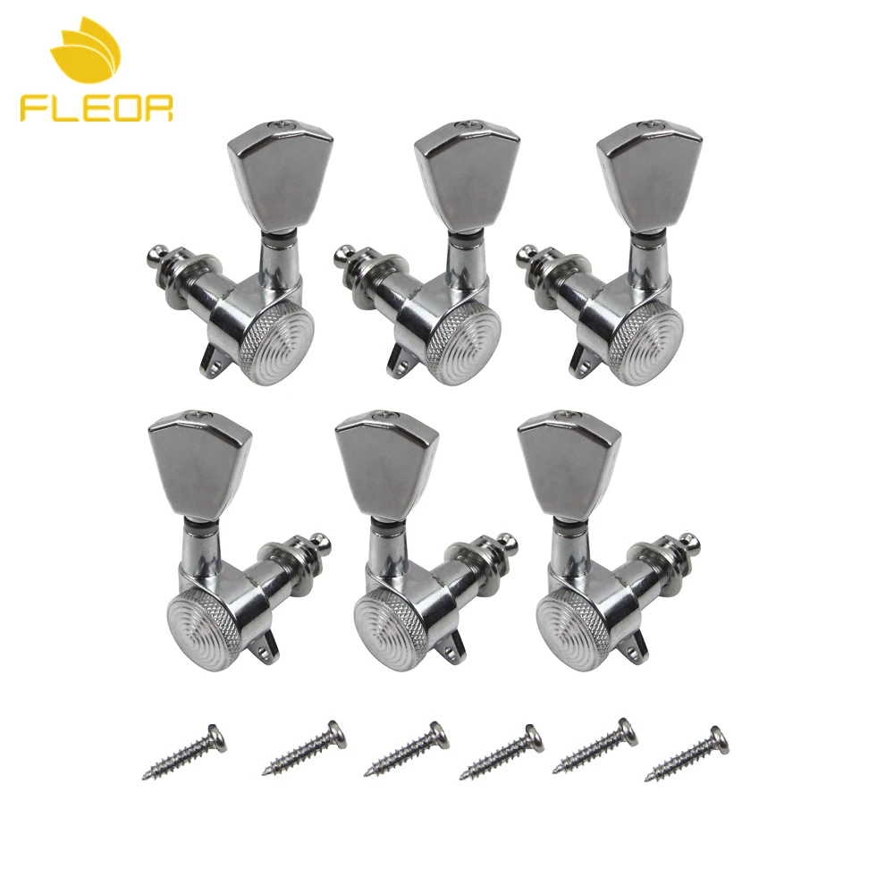 FLEOR 3L3R Chrome Locked String Guitar Tuning Pegs keys Tuners Machine