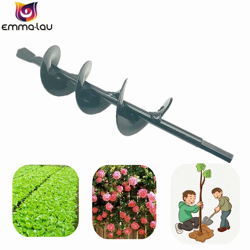 

50x220mm Universal Spiral Leaf Drill Bit Electric Hex Yard Digger Garden Drill Bits Planting Vegetable Soil Steel Drilling Tool