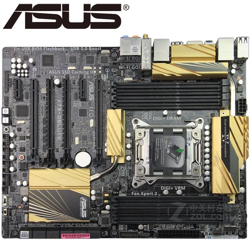 Asus X79-DELUXE настольная материнская плата X79 Socket LGA 2011 Core i7 DDR3 64G ATX UEFI биос оригинальная б/у материнская плата в продаже