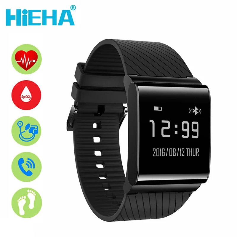 imágenes para Hieha Muñequera Band Pulsera de Fitness Podómetro Inteligente de La Presión Arterial Monitor de Ritmo Cardíaco Reloj de La Aptitud Rastreador para Android iOS imágenes para Hieha Muñequera Band Pulsera de Fitness Podómetro Inteligente de La Presión Arterial Monitor de Ritmo Cardíaco Reloj de La Aptitud Rastreador para Android iOS
