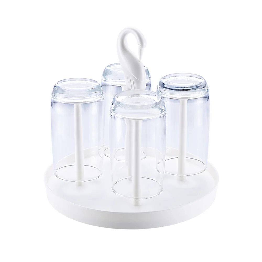 

Water cup holder glass drain rack with tray living room household plastic storage cup holder rack wx7161931