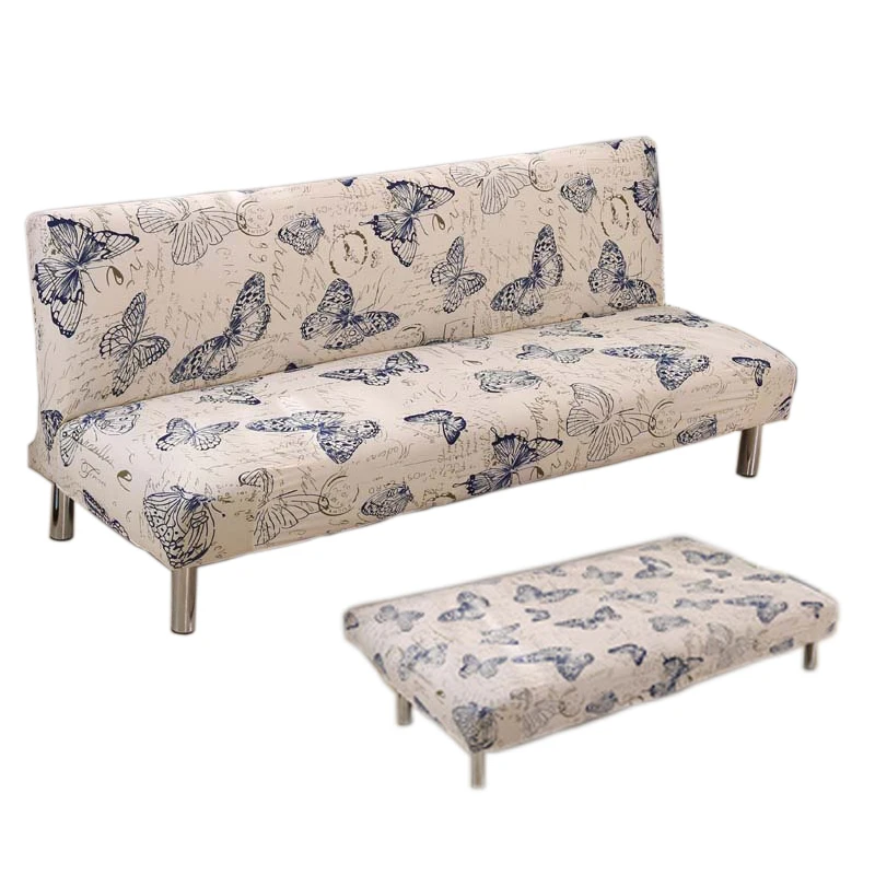 

Colorful Printing Without Armrest Sofa Cover Multifunction Sofa Slipcover Big Fabric Elastic Anti-Mite Shaped Sofa Cover