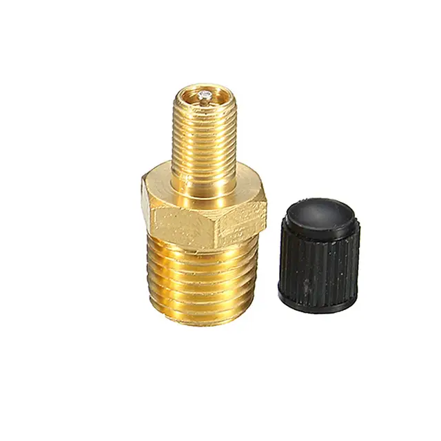 Pro 2Pcs 1/8" NPT MPT Solid Brass Air Compressor Tank Fill Valve Schrader Good Pro 2Pcs 1/8" NPT MPT Solid Brass Air Compressor Tank Fill Valve Schrader Good