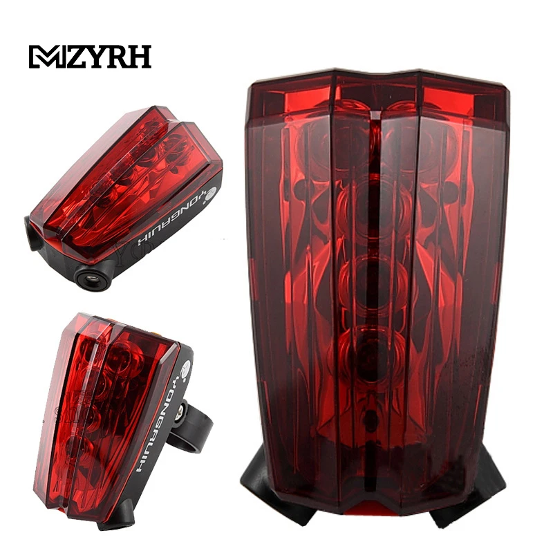 Discount Mzyrh Bicycle Back Laser Tail Light MTB Mountain Bike Rear Light Cycling Safety Signals Flash Taillight Lamp Outdoor Accessories 0