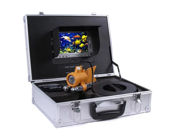 Водонепроницаемая камера видеонаблюдения Подводный Видео рыбалка камера рыболокаторы с 7 'color ЖК дисплей чемодан 20 м кабель