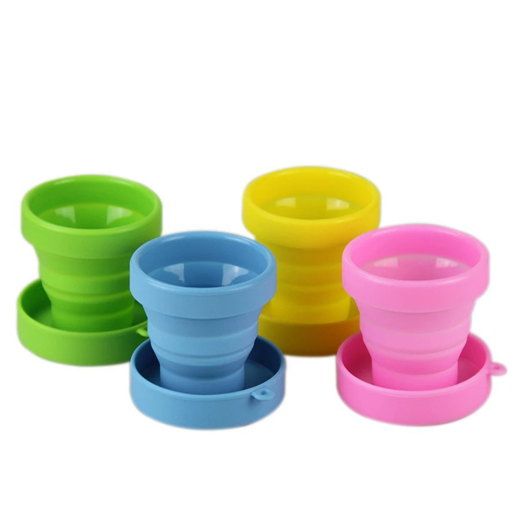 1 Pcs Outdoor Travel Collapsible Silicone Cup Folding Water cups for