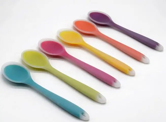  20pcs 270mm Universal Flexible Heat Resistant Silicone Spoon Scraper Spatula Ice Cream Cake for Sho
