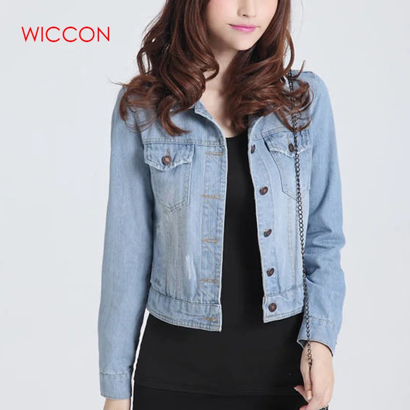 

Womens Jackets Coats 2019 Autumn Fashion Jeans Jackets Denim Women Slim Cotton Solid Jacket Women Outerwear Ladies Coats