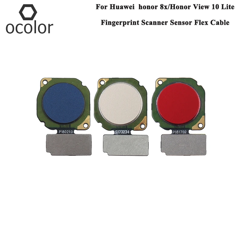 

ocolor For Huawei honor 8x Fingerprint Scanner Sensor Flex Cable For Huawei Honor View 10 Lite Replacement Phone Accessories
