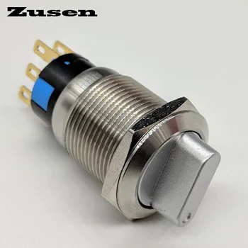 

Zusen 19mm metal selector switch 3 position lock 2NO2NC