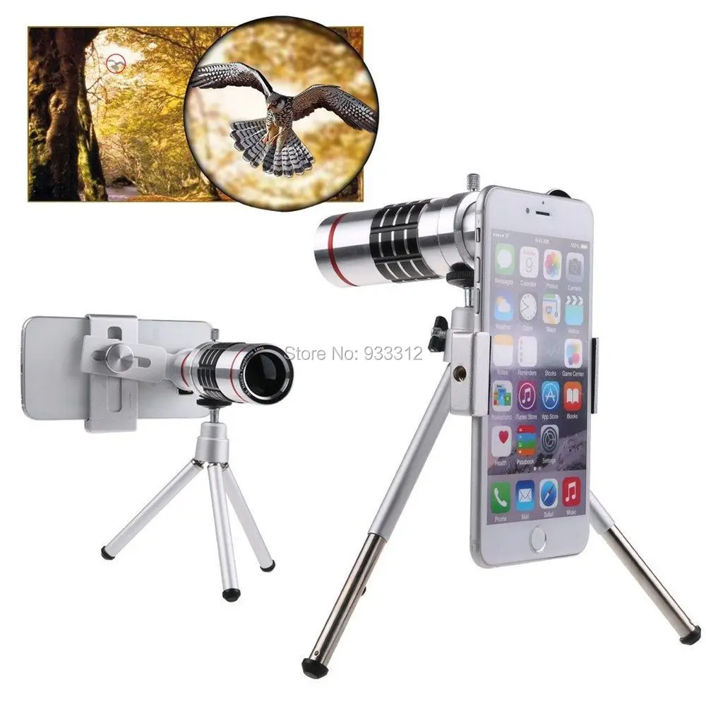Universal 18x Zoom Telescope font b Camera b font Lente lens Aluminum Tripod For HTC ONE