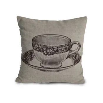 

45x45cm Personalized Tea Cup Coffee Mug printed Massage Cushion Cover for Presents decorative pillows cushion