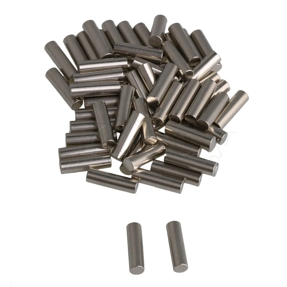 Yibuy 0.5x1.65cm Silver Steel Guitar Pickup Polepiece Steel Pole Slugs