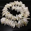 16 pouces 20-30mm Centre blanc percé naturel grand plat Baroque Keshi perle brin en vrac ► Photo 1/5