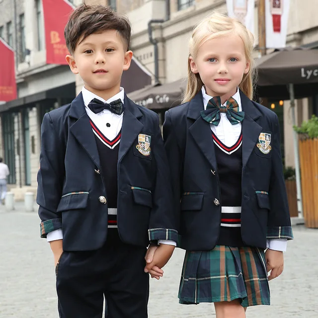 New Students, boys and girls school uniforms British style suits the