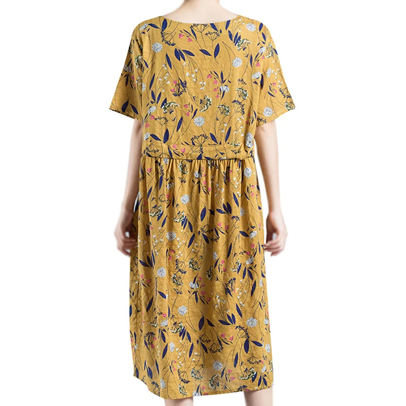 Женское летнее свободное платье из хлопка и льна|shift dress|women summerdress dress |