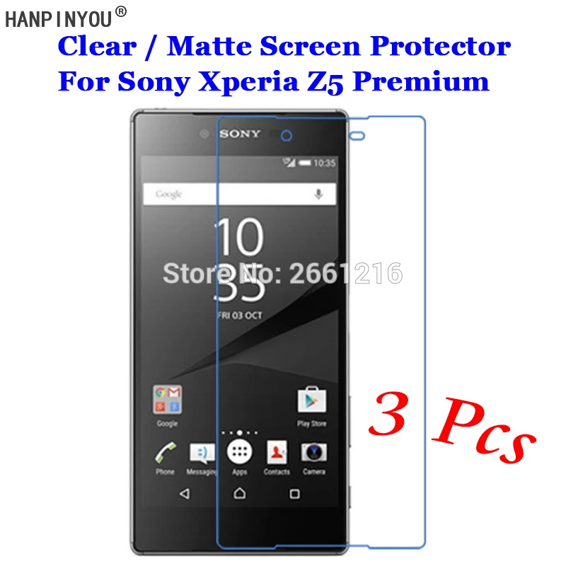 3 шт./лот для Sony Xperia Z5 Premium/Dual E6853 E6833 E6883 5 &quotHD Прозрачная/Антибликовая матовая