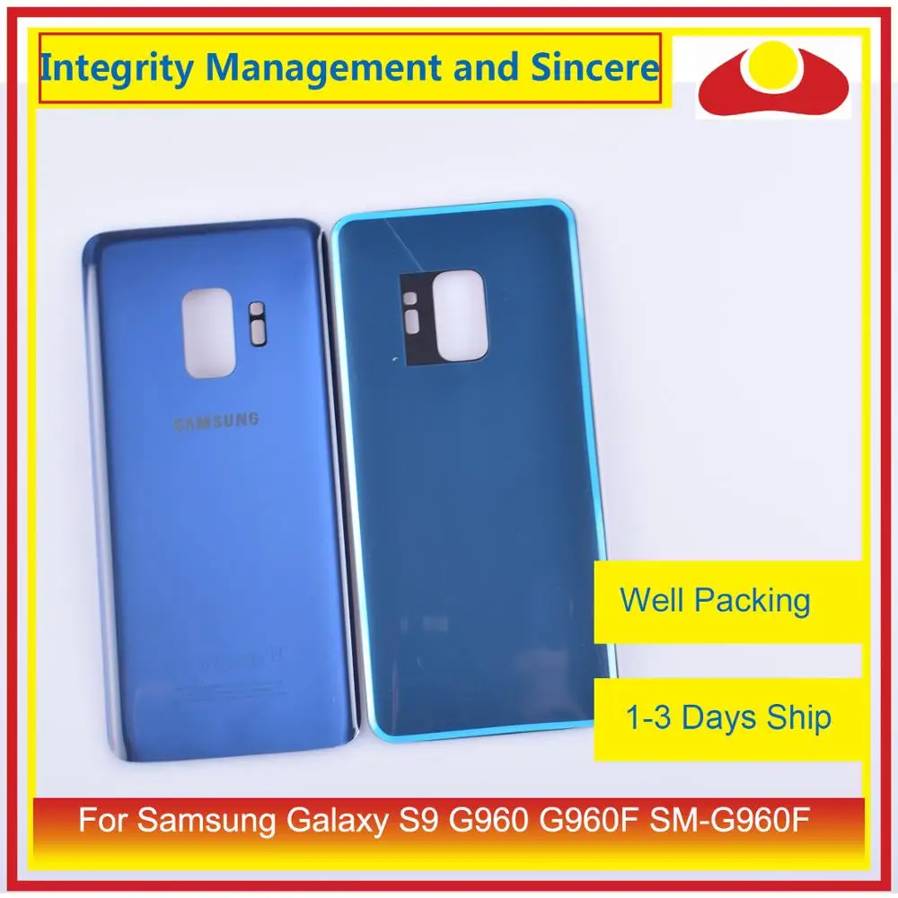 Оригинал для Samsung Galaxy S9 G960 G960F SM корпус батарейный отсек Задняя стеклянная крышка