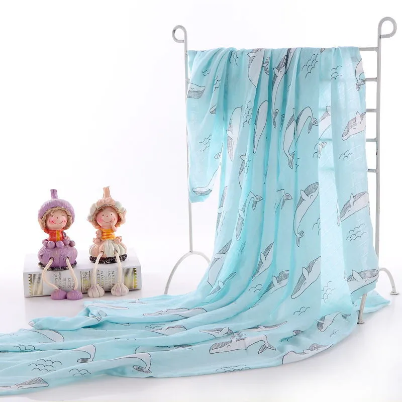 

2019 Muslin Blanket Baby Muslin Blanket Swaddle Bamboo Cotton Newborn Baby Bath Towel Swaddle Blankets Multi-functions Baby Wrap