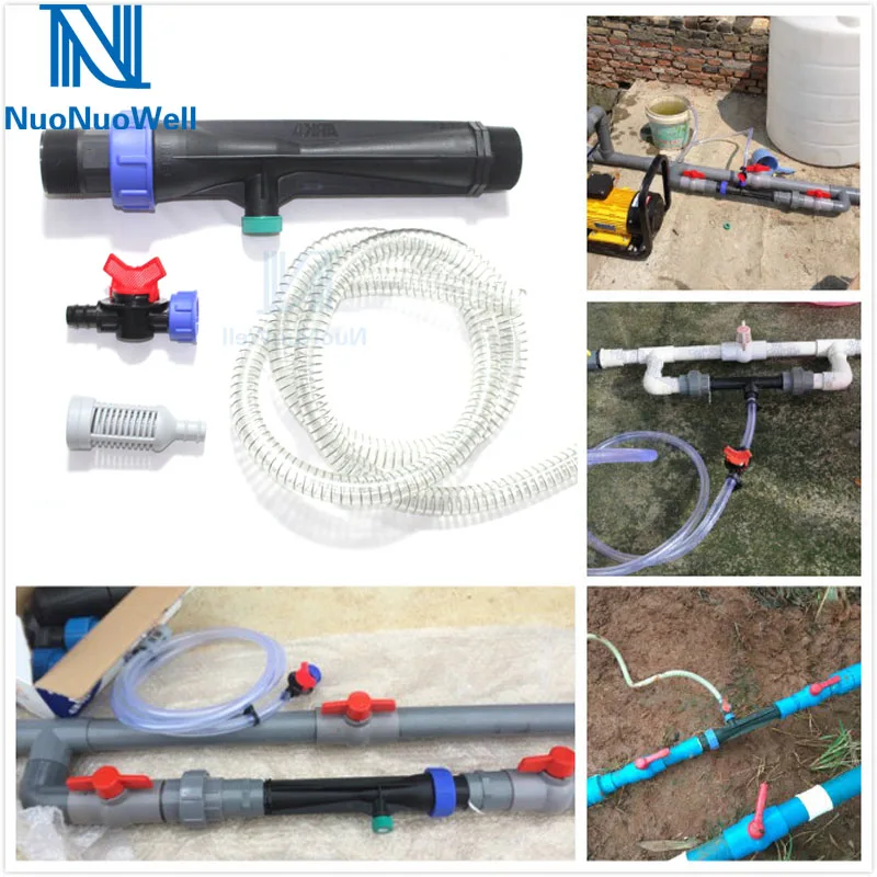 NuoNuoWell 1 inch 2'' Irrigation Venturi Tube Water Fertilizer Mixer