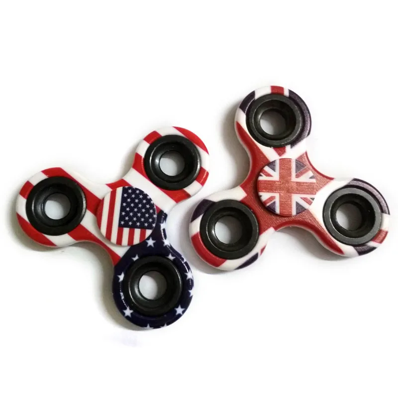 

National Flag Tri-Spinner Fidget Toys Plastic EDC Sensory Hand Fidget Spinners For Autism and ADHD Kids/Adult Toys B0134