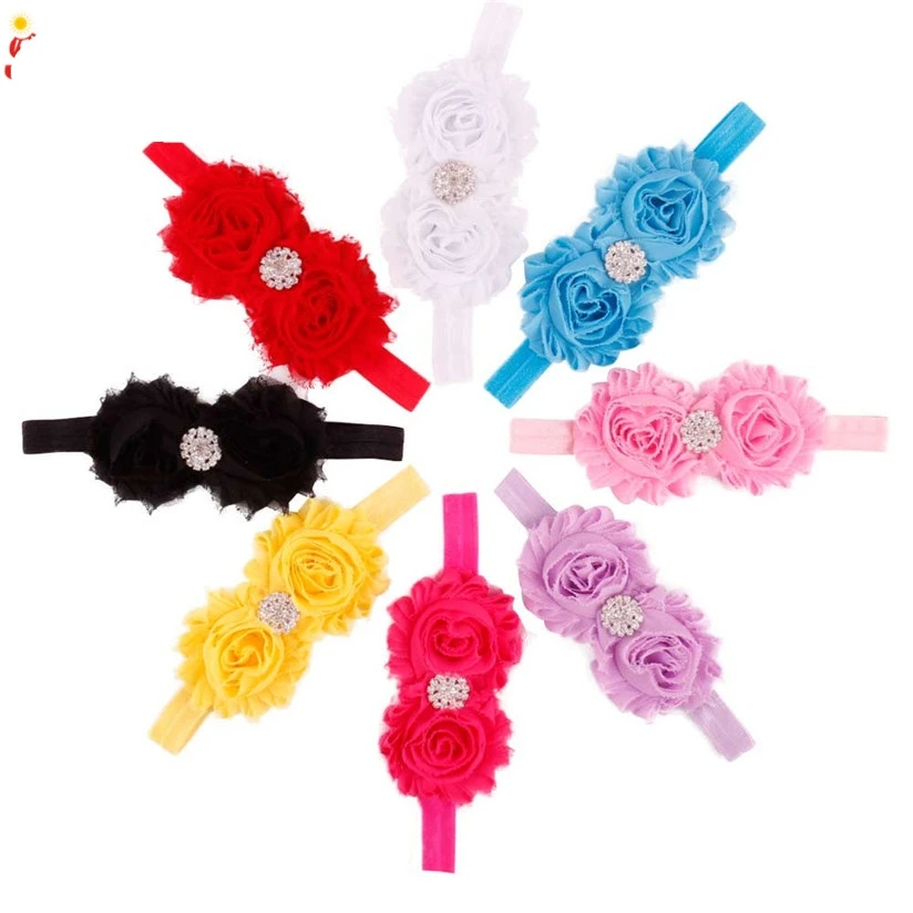 

2016 Multicolor Flower Mini Headbands girl hair accessories Girl headband cute hair band newborn floral headband WJul26
