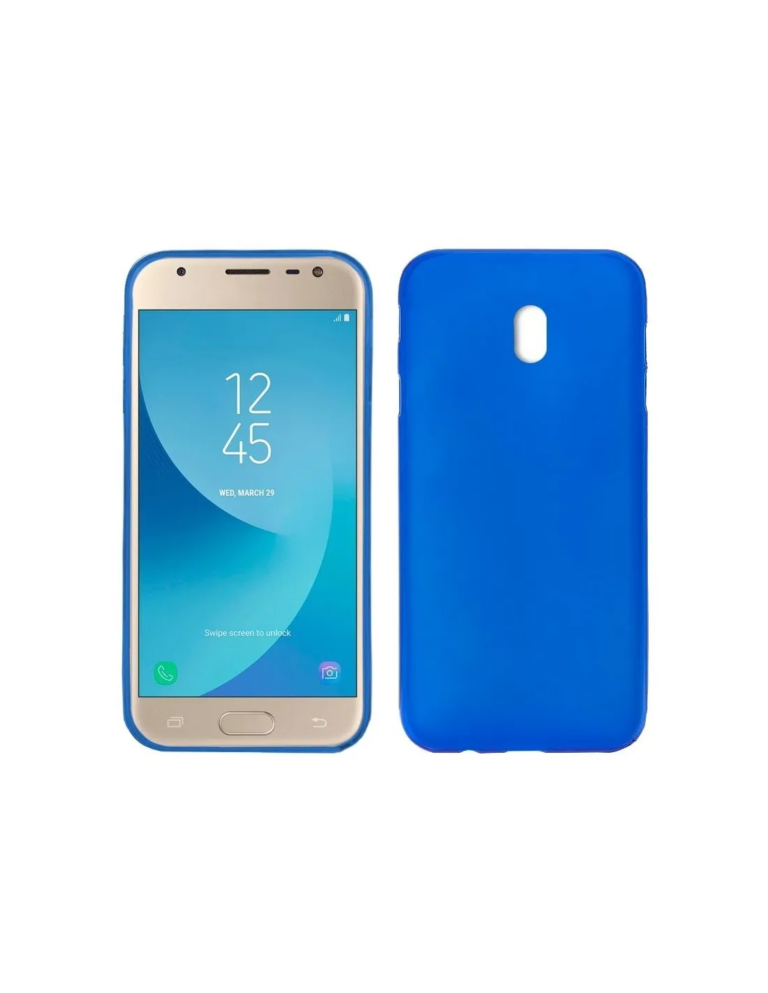Чехол подставка для Samsung Galaxy J3 силиконовый 2017 Синий|Бамперы| |