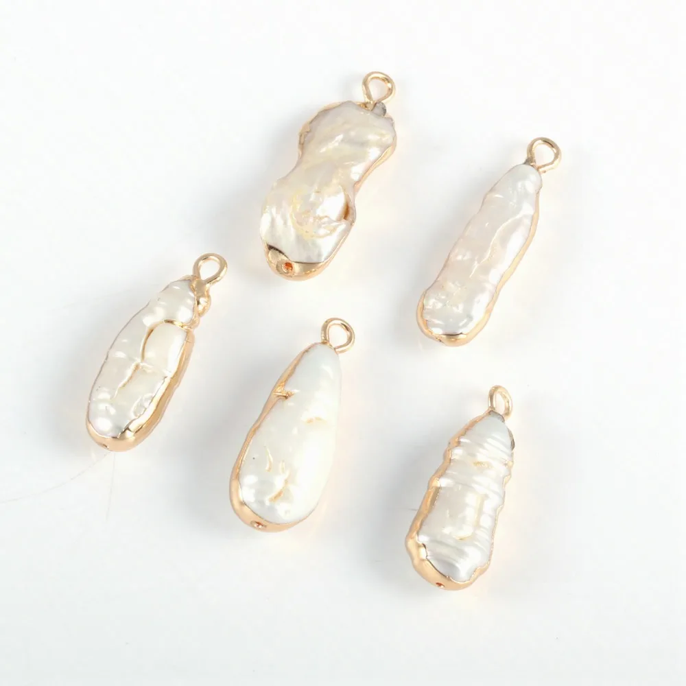 

Natural Irregular Pearl Shell Connector Fashion Jewelry DIY Bracelet Necklace Charm Jewelry Making