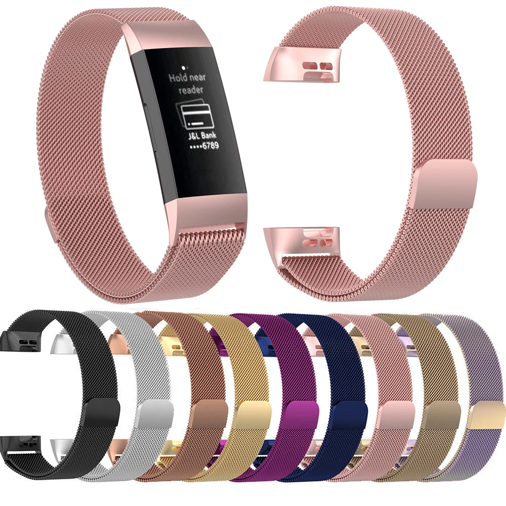 Essidi для Fitbit Charge 3 4 Смарт Браслет ремешок Миланская нержавеющая сталь фитнес